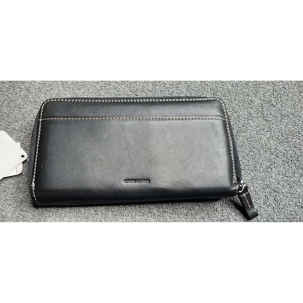 Mundi‎ Black Wallet Credit Card Photo Receipts Coupons Cash Holder Safe Keeper